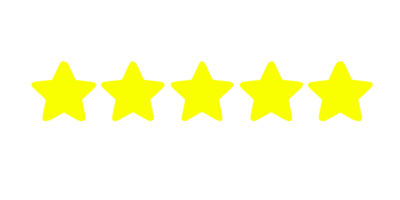 3d mínimo iluminação estrela. cliente satisfação conceito. cliente opinião. serviço qualidade padrão. uma serviço avaliação. brilhando 5 estrelas. 3d ilustração. png