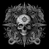 pirate skull is a symbol of the lawless and dangerous world of pirates. It represents death, danger, and rebellion, often depicted with crossed bones or swords vector