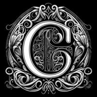 Letter C floral ornament logo is a beautiful and intricate design that features delicate floral elements to create a unique and elegant branding image vector