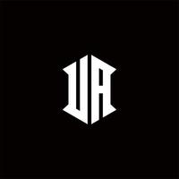 UA Logo monogram with shield shape designs template vector