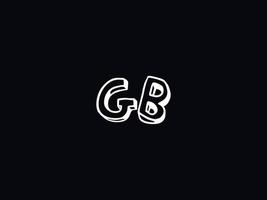 negro blanco gb logo, inicial gb letra logo icono vector