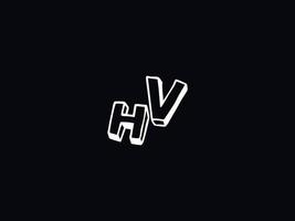 tipografía hv logo, creativo hv cepillo letra logo vector