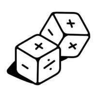 Trendy Maths Dice vector