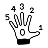 Trendy Finger Counting vector