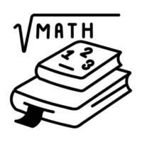 Trendy Math Books vector