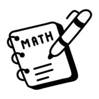 Trendy Math Diary vector
