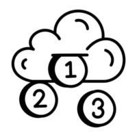 Trendy Cloud Coins vector