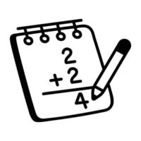 Trendy Math Notebook vector