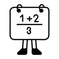 Trendy Math Board vector