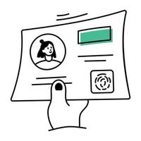 Trendy Profile Biometric vector