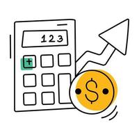 Trendy Financial Calculations vector