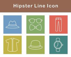 hipster vector icono conjunto