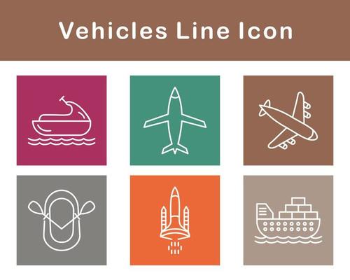 Vehicles Vector Icon Set
