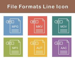 archivo formatos vector icono conjunto