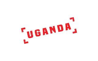 UGANDA stamp rubber with grunge style on white background vector