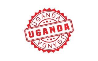 UGANDA stamp rubber with grunge style on white background vector