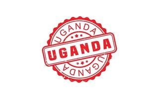 Uganda sello caucho con grunge estilo en blanco antecedentes vector