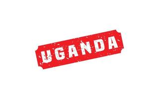 Uganda sello caucho con grunge estilo en blanco antecedentes vector