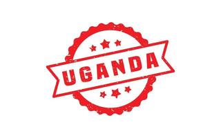 Uganda sello caucho con grunge estilo en blanco antecedentes vector