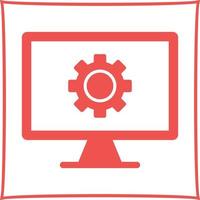 Monitor Screen Vector Icon