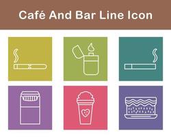 café y bar vector icono conjunto