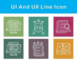 ui y ux vector icono conjunto