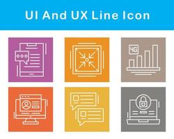 ui y ux vector icono conjunto