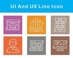 ui y ux vector icono conjunto