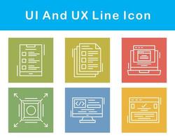 ui y ux vector icono conjunto