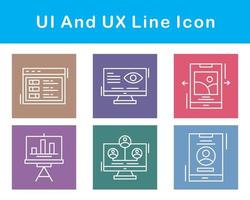 ui y ux vector icono conjunto