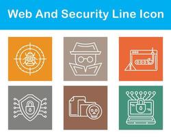 web y seguridad vector icono conjunto