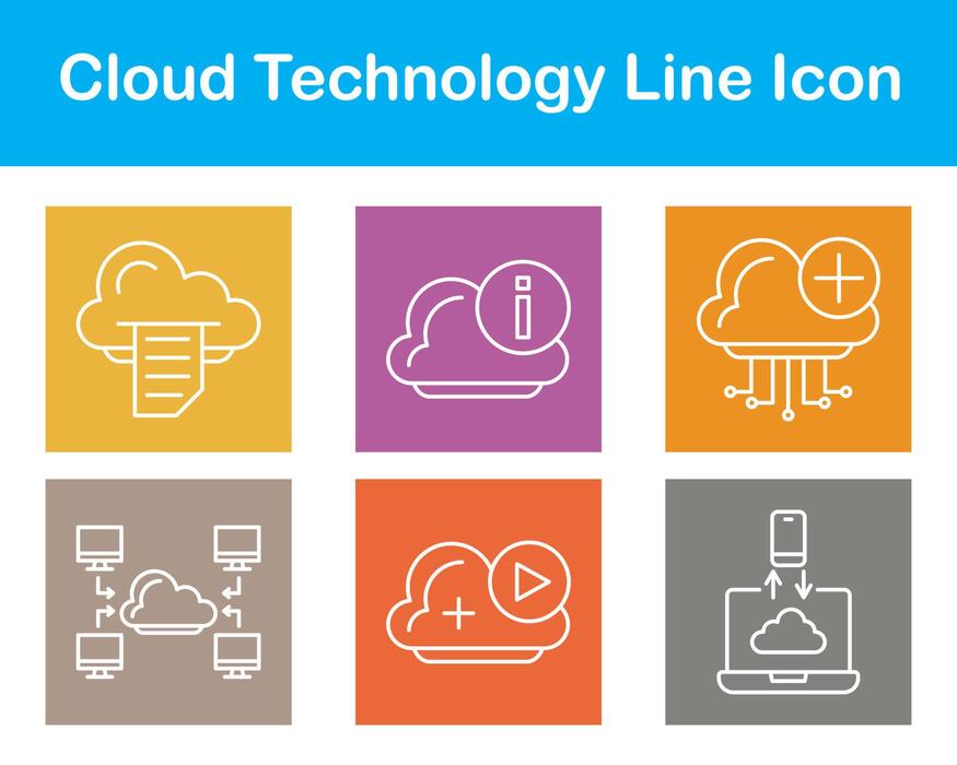 Cloud Technology Icons Vector Art, Icons, and Graphics for Free Download
