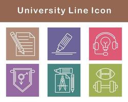 Universidad vector icono conjunto