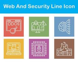 web y seguridad vector icono conjunto