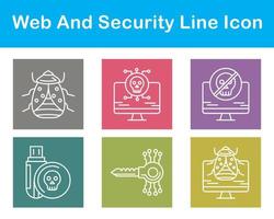 web y seguridad vector icono conjunto