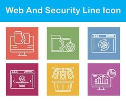 web y seguridad vector icono conjunto