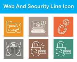 web y seguridad vector icono conjunto