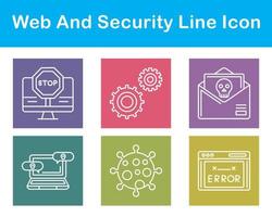 web y seguridad vector icono conjunto