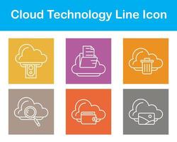 Cloud Technology Vector Icon Set