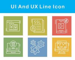 ui y ux vector icono conjunto