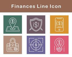 finanzas vector icono conjunto