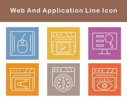 web y solicitud vector icono conjunto