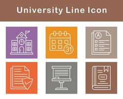 Universidad vector icono conjunto