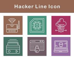 conjunto de iconos de vector de hacker