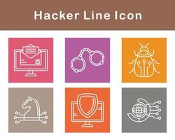 conjunto de iconos de vector de hacker