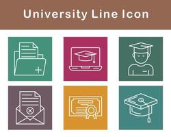 Universidad vector icono conjunto