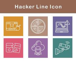 conjunto de iconos de vector de hacker