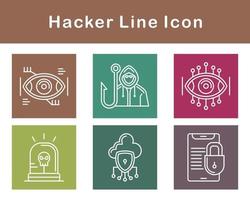 conjunto de iconos de vector de hacker