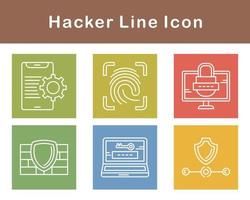 conjunto de iconos de vector de hacker