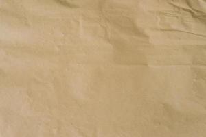 Kraft brown paper and crumpled background texture with space. photo